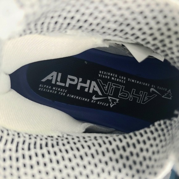 Nike Alpha Menace Elite 3 Football Cleats White CT6648-101 Mens 8.5 - Picture 8 of 9